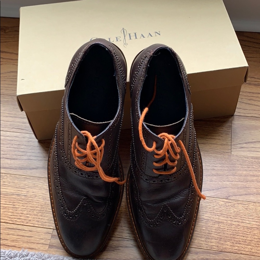 Cole haan brown with orange accent